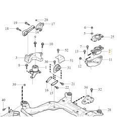 VOLVO XC60 I lewa górna poduszka silnika skrzyni B6324S B6304T OE 31316877