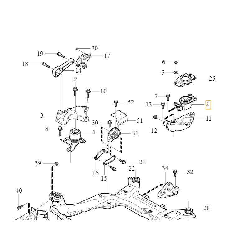 VOLVO XC60 I lewa górna poduszka silnika skrzyni B6324S B6304T OE 31316877