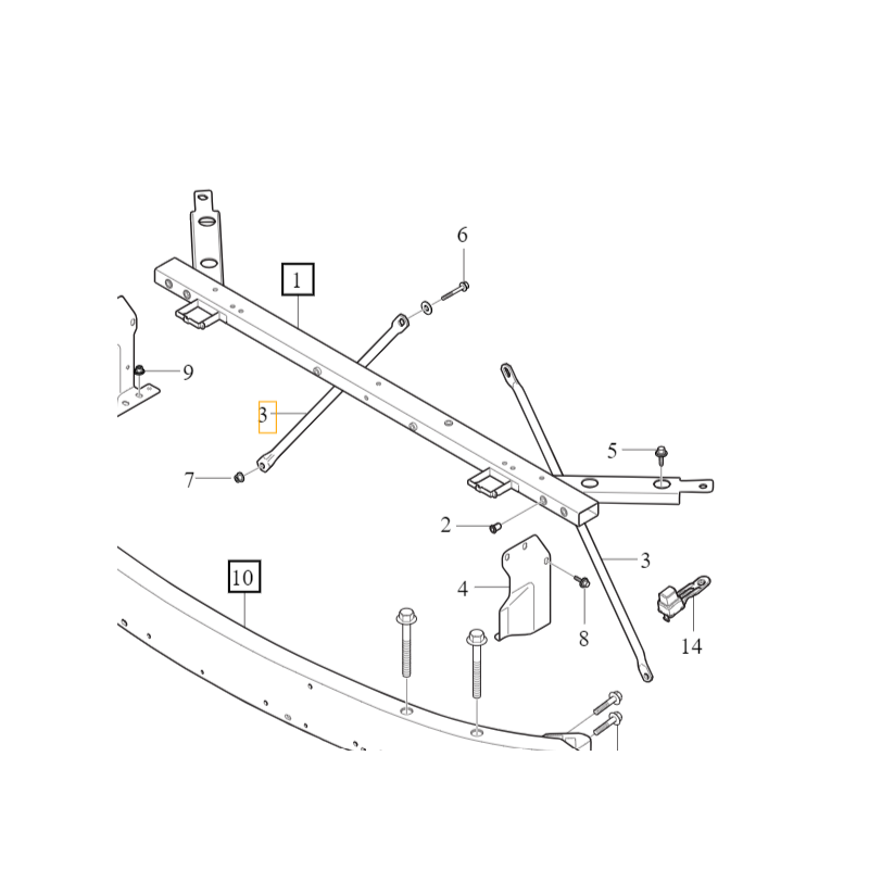 VOLVO S60 V60 S90 V90 XC60 II wspornik prawy pasa przód poprzeczka OE