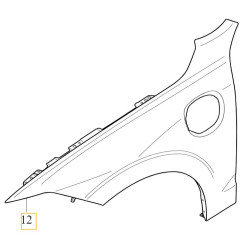 VOLVO XC60 II Plug-In oryginalny błotnik lewy przód hybryda gniazdo OE