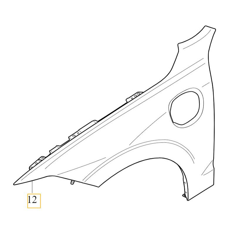 VOLVO XC60 II Plug-In oryginalny błotnik lewy przód hybryda gniazdo OE
