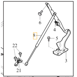 VOLVO XC40 C40 siłownik sprężyna gazowa maski pokrywy silnika OE