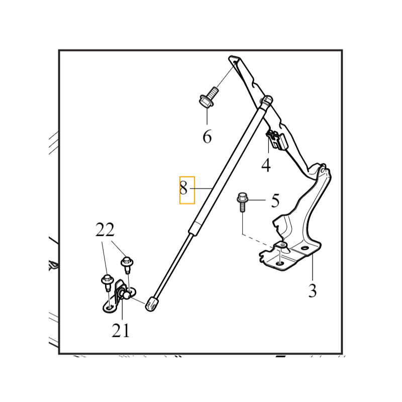 VOLVO XC40 C40 siłownik sprężyna gazowa maski pokrywy silnika OE
