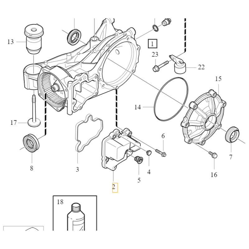 VOLVO V60 V90 XC60 XC40 XC90 II miska olejowa tylnego mostu OE 31367522