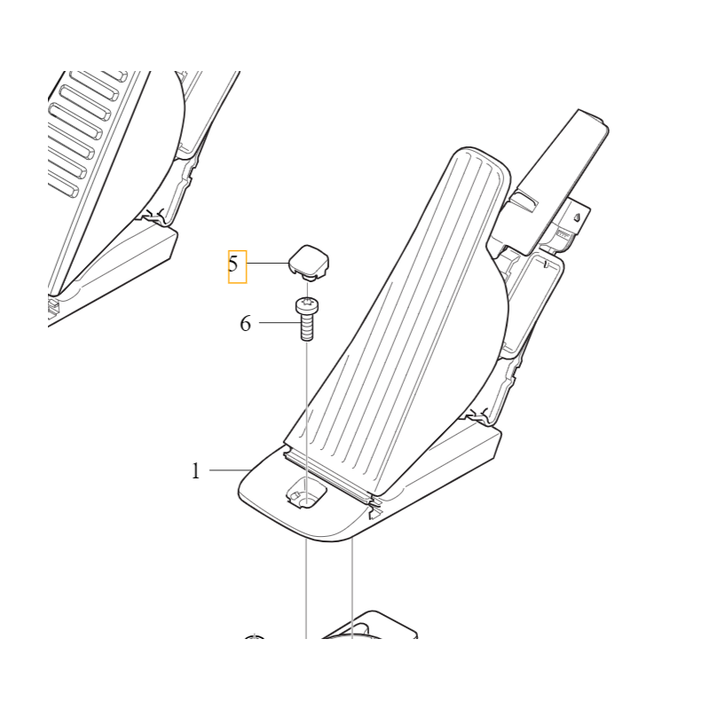 VOLVO S60 V60 S90 V90 XC60 XC90 II zaślepka śruby pedału gazu OE 31400406