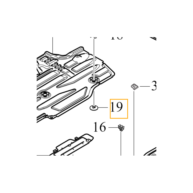 VOLVO S60 III V60 V60CC II spinka mocowanie osłony dolnej OE