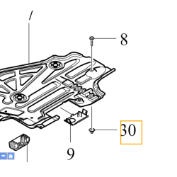 VOLVO oryginalna spinka klips osłony OE 30776037