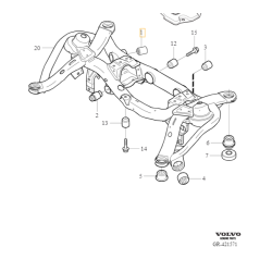 VOLVO XC90 I tuleja ramy belki zawieszenia tył OE 30748890