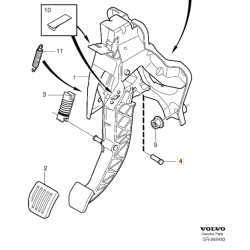 VOLVO S80 V70 XC70 kołek bolec pedału sprzęgła OE 31202045