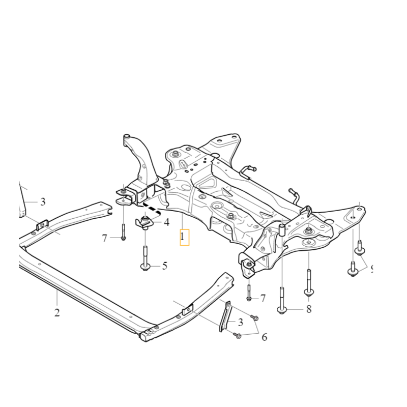 VOLVO XC40 wózek sanie kolyska przedniego zawieszenia OE