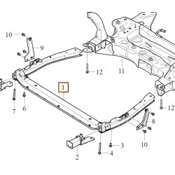 VOLVO XC40 wspornik belka przednia zawieszenia HYB OE