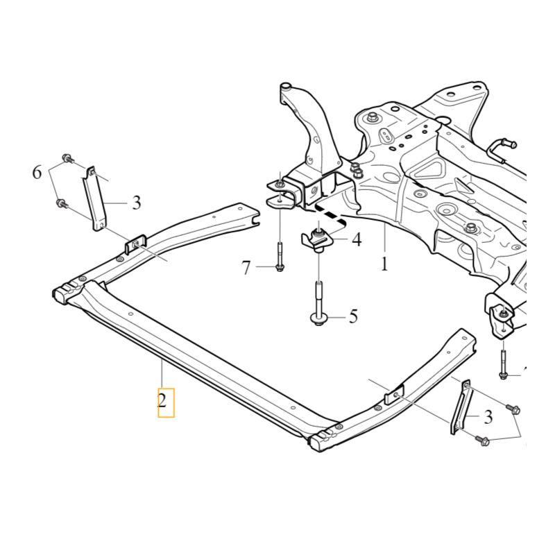 VOLVO XC40 wspornik belka przednia zawieszenia OE