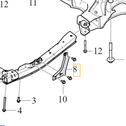 VOLVO XC40 lewy wspornik mocowanie belki silnika zawieszenia HYB OE