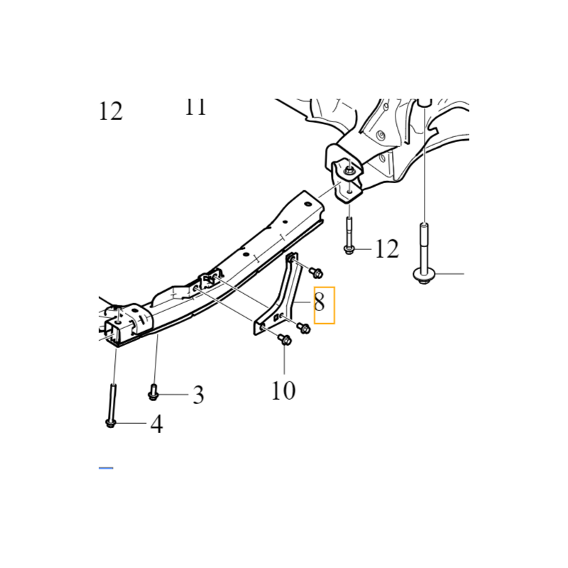 VOLVO XC40 lewy wspornik mocowanie belki silnika zawieszenia HYB OE