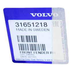 VOLVO C40 XC40 oryginalny błotnik prawy przód nowy OE