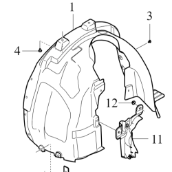 VOLVO XC40 oryginalne nadkole prawy przód nowe OE