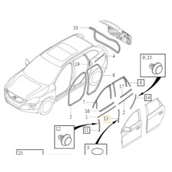 VOLVO XC60 oryginalna listwa uszczelniajaca lewa l OE 30762361