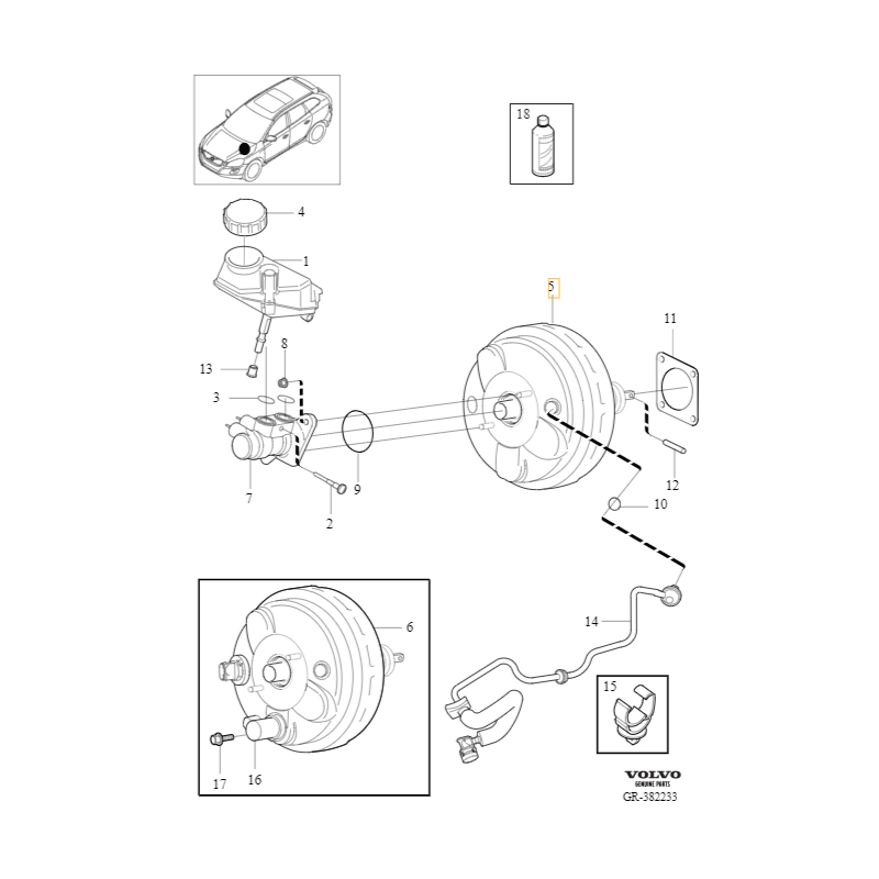 VOLVO S60CC V60CC XC60 XC70 serwo hamulcowe EU OE 31274810