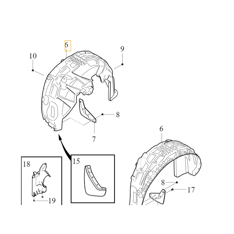 VOLVO C40 XC40 EV lewe tylne nadkole lewy tył nowe OE