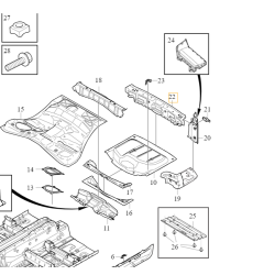 VOLVO XC90 II pas tylny górne wewnętrzne wzmocnienie tył OE 32432591