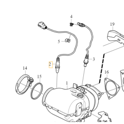 VOLVO S90 V90 XC60 XC90 II sonda lambda przód przednia B4204TX OE