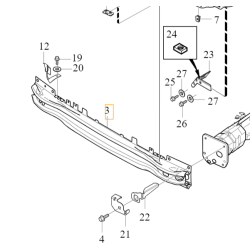VOLVO S60 II S60CC V60 V60CC belka wzmocnienie zderzaka przód OE