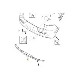 VOLVO C40 XC40 dyfuzor dokladka spoiler zderzak tył OE