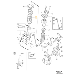 VOLVO V70 XC70 sprężyna zawieszenia przód OE 31200372