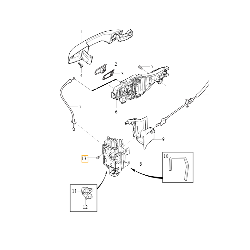VOLVO XC90 XC60 S90 V90 S60 śruba zamka drzwi OE 30640597