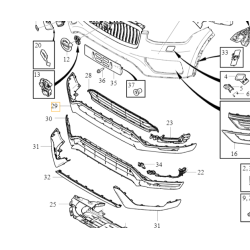 VOLVO XC90 II oryginalna dolna listwa spoiler zderzak przód OE
