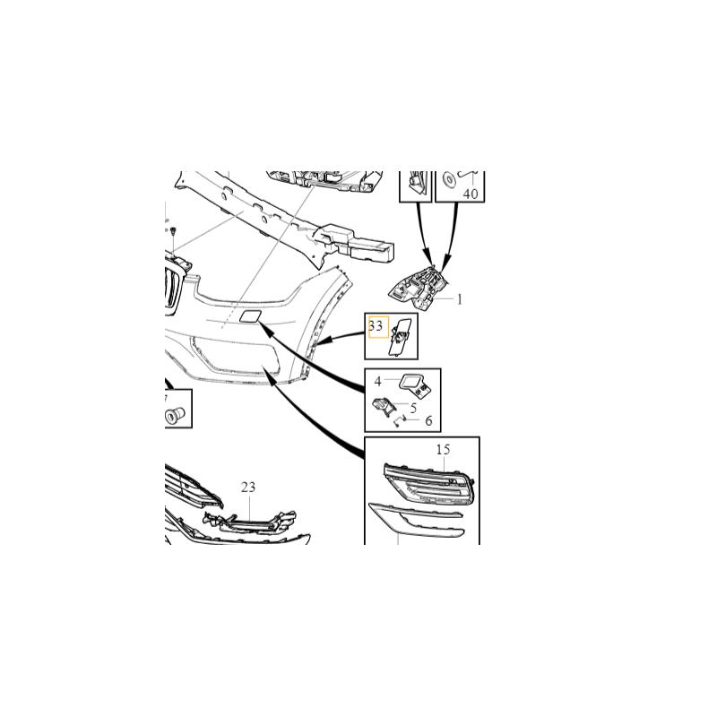 VOLVO XC90 II prawy zewnętrzny wspornik koszyk czujnika asysta przód OE