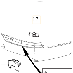 VOLVO XC90 II lewy zewnętrzny wspornik koszyk czujnika zderzak tył OE