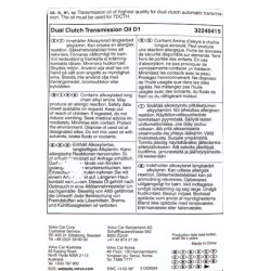 VOLVO V60 II XC40 olej automatycznej dwusprzeglowej skrzyni biegów D1 4L OE