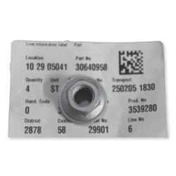 VOLVO oryginalna nakretka zawieszenia M10x12.7 OE 30640958