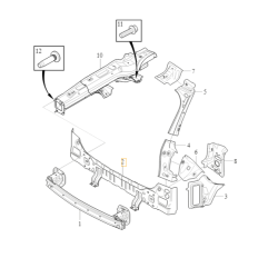 VOLVO XC60 II wzmocnienie pas tylny sciana bagażnika