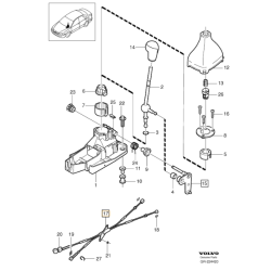 VOLVO S60 S80 V70 XC70 zespol linki zmiany biegów manual OE 31325659