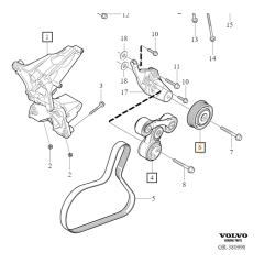 VOLVO V60 Hybrid rolka prowadząca paska napędu osprzętu OE 31339091
