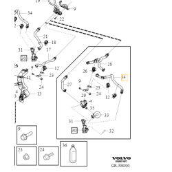 VOLVO V60 S90 V90 XC60 XC90 II przewód wodny układ chłodzenia D4204TX OE