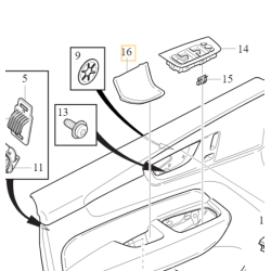VOLVO XC60 II guma prawa wykładzina boczka drzwi blondę OE 30747650