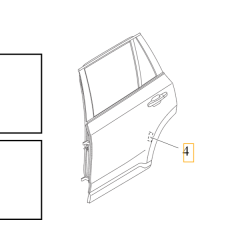 VOLVO S60 V60 S90 V90 XC60 XC90 czerwona naklejka odblask drzwi OE 31378824