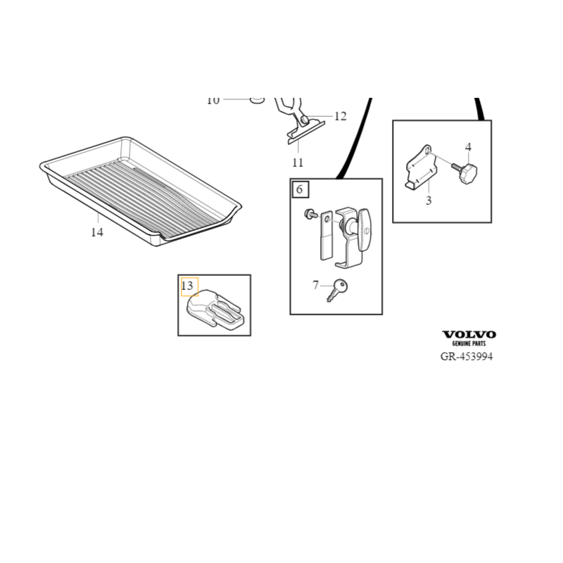 VOLVO XC90 II narzędzie podluzna kratka bagażnika OE 32204735