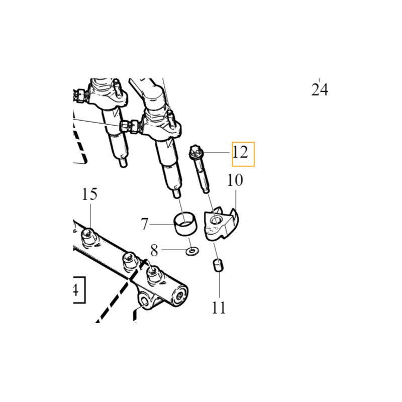 VOLVO C30 S40 V50 V40 S60 V60 S80 V70 śruba M8x55 stopki wtrysku 1.6D OE