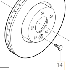 VOLVO V40 V40CC S60 V60 S80 V70 XC60 XC70 śruba M10x20 tarcza hamulcowa OE