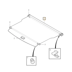 VOLVO XC90 II roleta bagażnika pokrywa zaslona OE 32239156