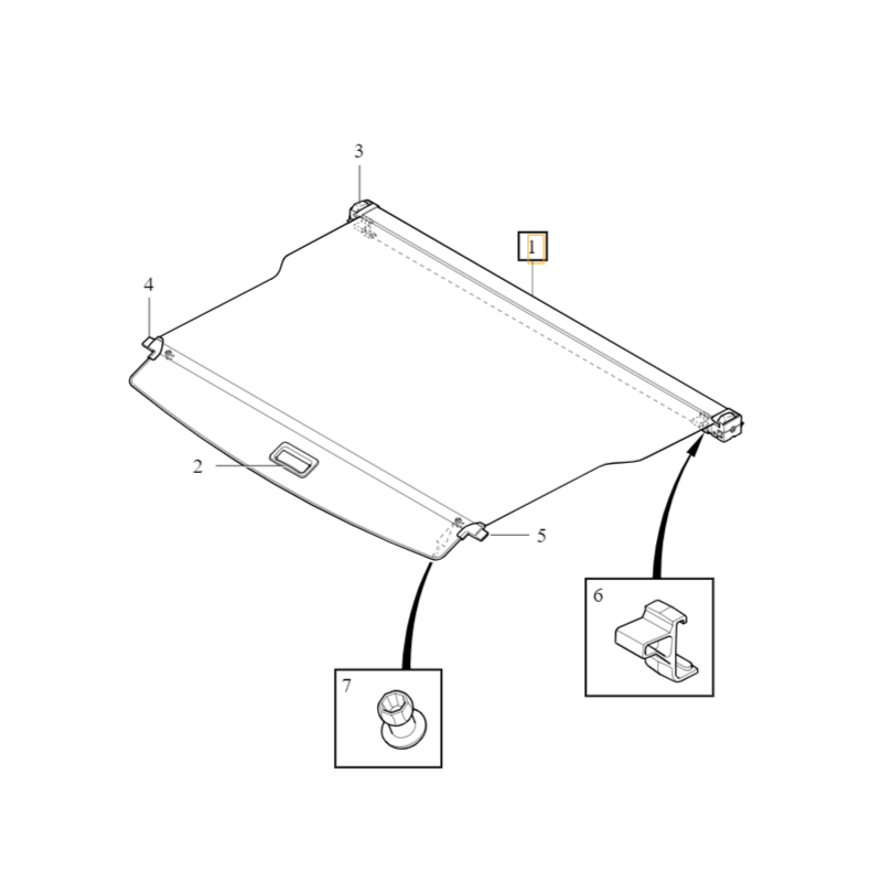 VOLVO XC90 II roleta bagażnika pokrywa zaslona OE 32239156