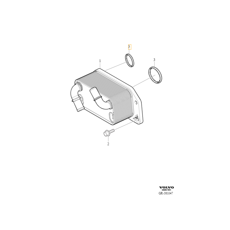 VOLVO S60 V60 S80 V70 S90 V90 XC40 XC60 XC90 oring chłodnicy oleju OE 32382