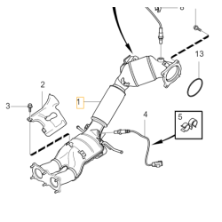 VOLVO S60 V60 S80 V70 XC60 XC70 wydech katalizator 3.0T T6 OE 36002708