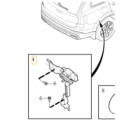 VOLVO V90CC XC90 II czujnik poziomowania świateł LED prawy tył OE