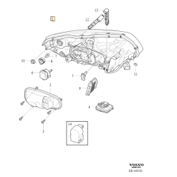 VOLVO XC60 I lewy reflektor lampa przód xenon skrętny AHB ABL OE 31698808