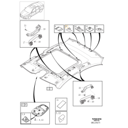 VOLVO S60 III oryginalna spinka podsufitki lewa prawa czarna OE 31479394